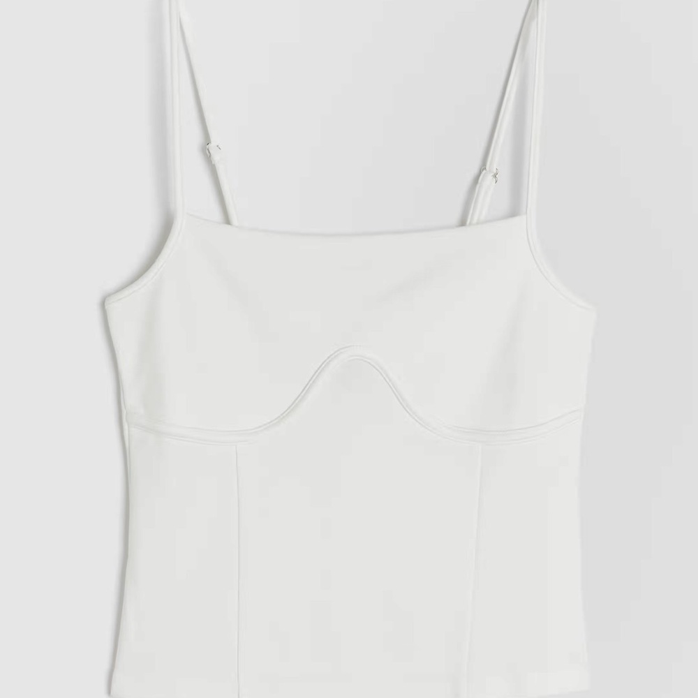 H&M White Cami Bustier Top